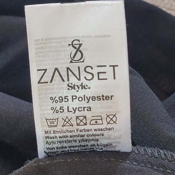 Zanset Style Black Flat Front With Slash Pockets Pants Women's U.S. Size 8 - Picture 12 of 13